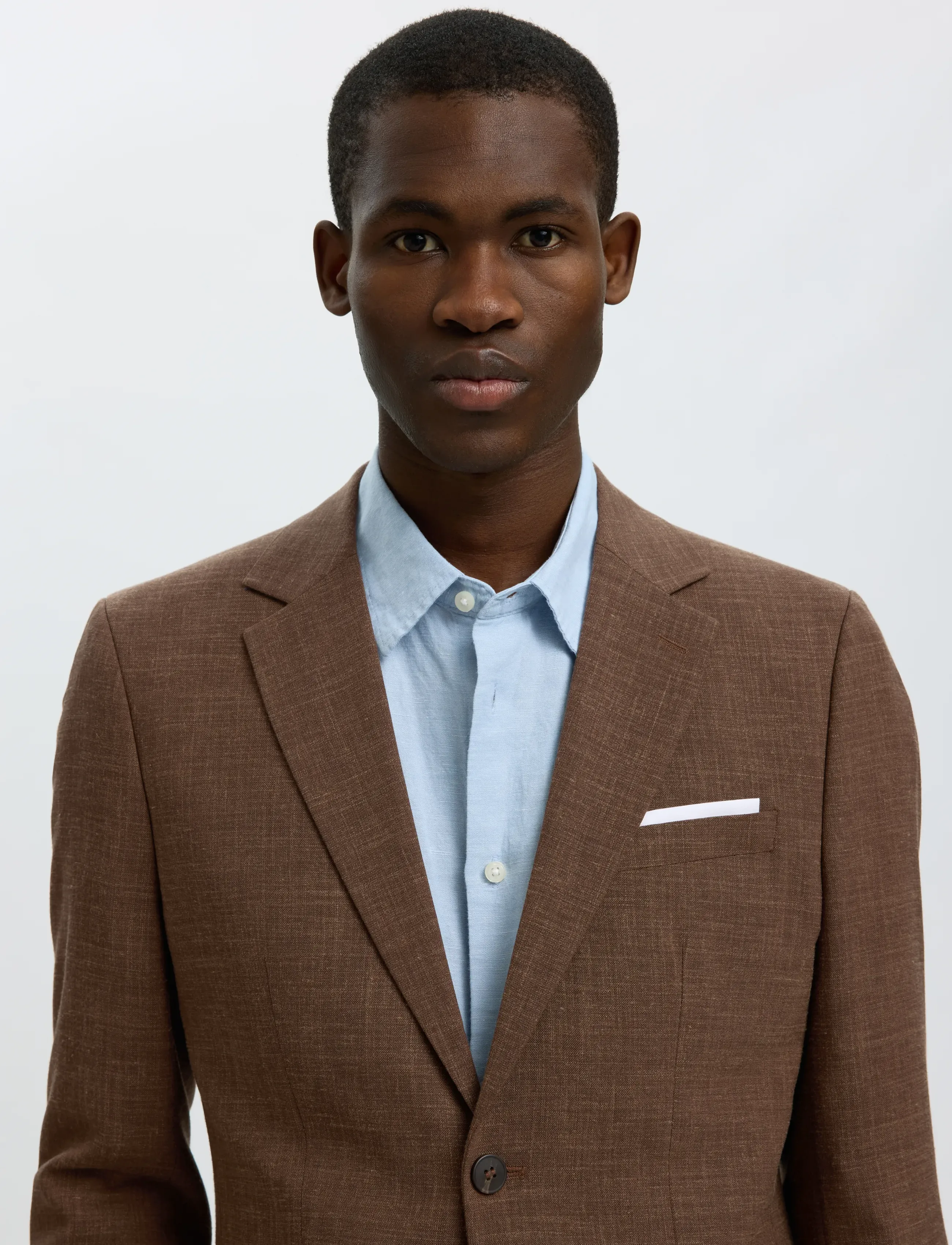Selected - SLMSLIM-OASIS LINEN BLZ NOOS - enkeltradede blazere - delicioso - 4