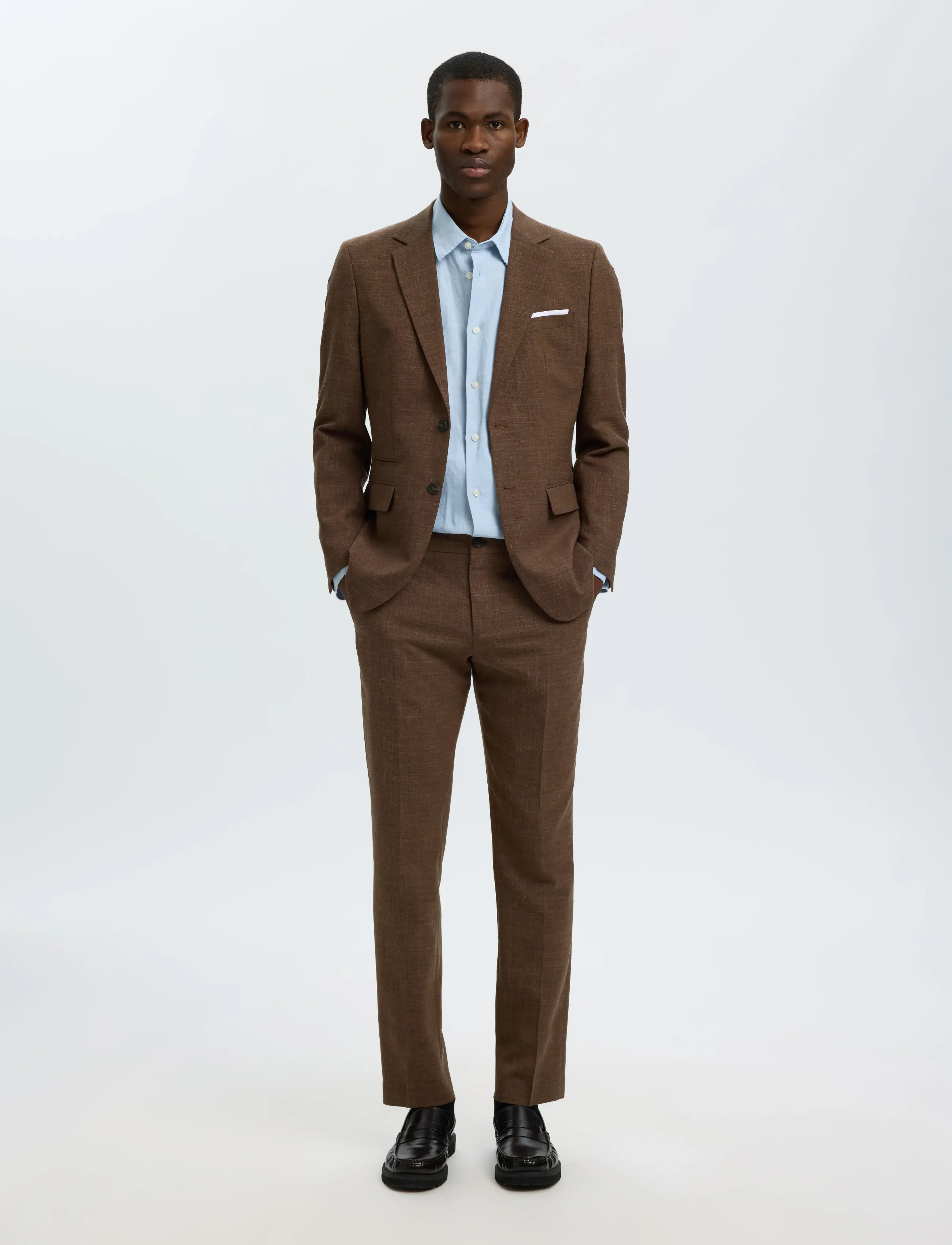 Selected - SLMSLIM-OASIS LINEN BLZ NOOS - enkeltradede blazere - delicioso - 5