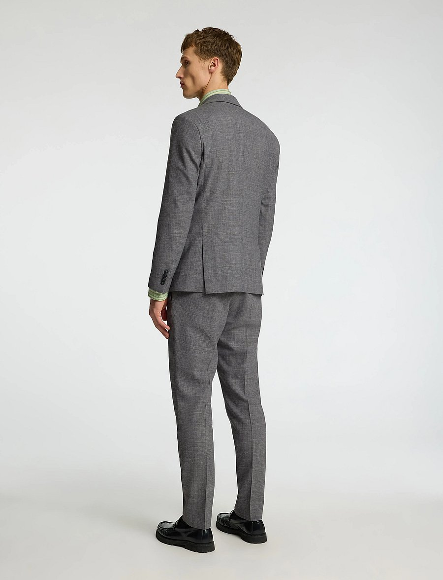 Selected - SLMSLIM-OASIS LINEN BLZ NOOS - enkeltradede blazere - grey - 2