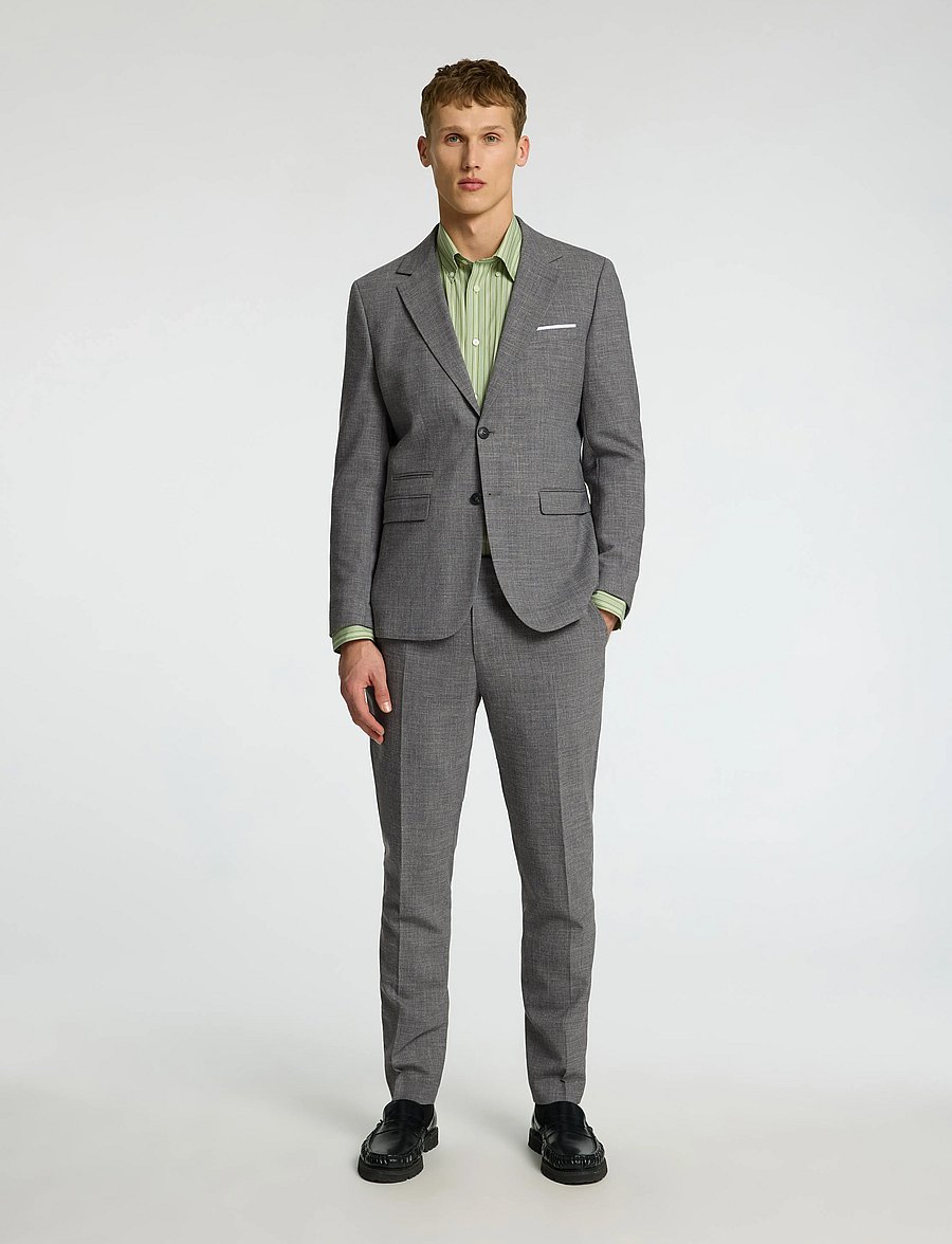 Selected - SLMSLIM-OASIS LINEN BLZ NOOS - enkeltradede blazere - grey - 3