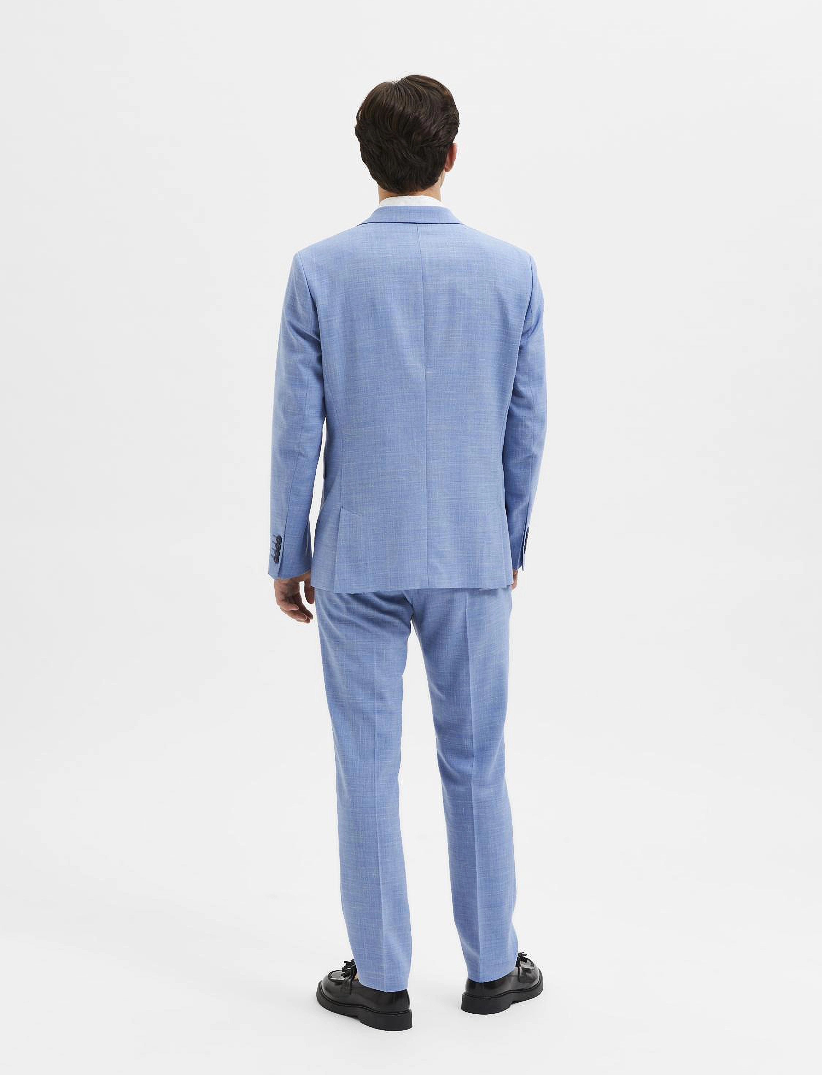 Selected - SLMSLIM-OASIS LINEN BLZ NOOS - vienrindas žaketes - light blue - 3