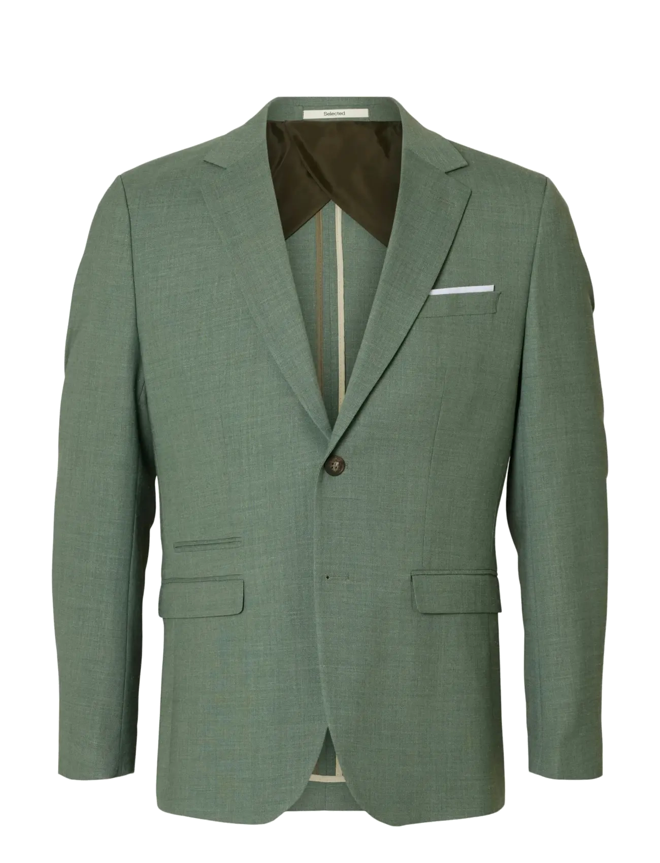 SELECTED Slmslim-Oasis Linen Blz Noos Grün - 46 - Herren