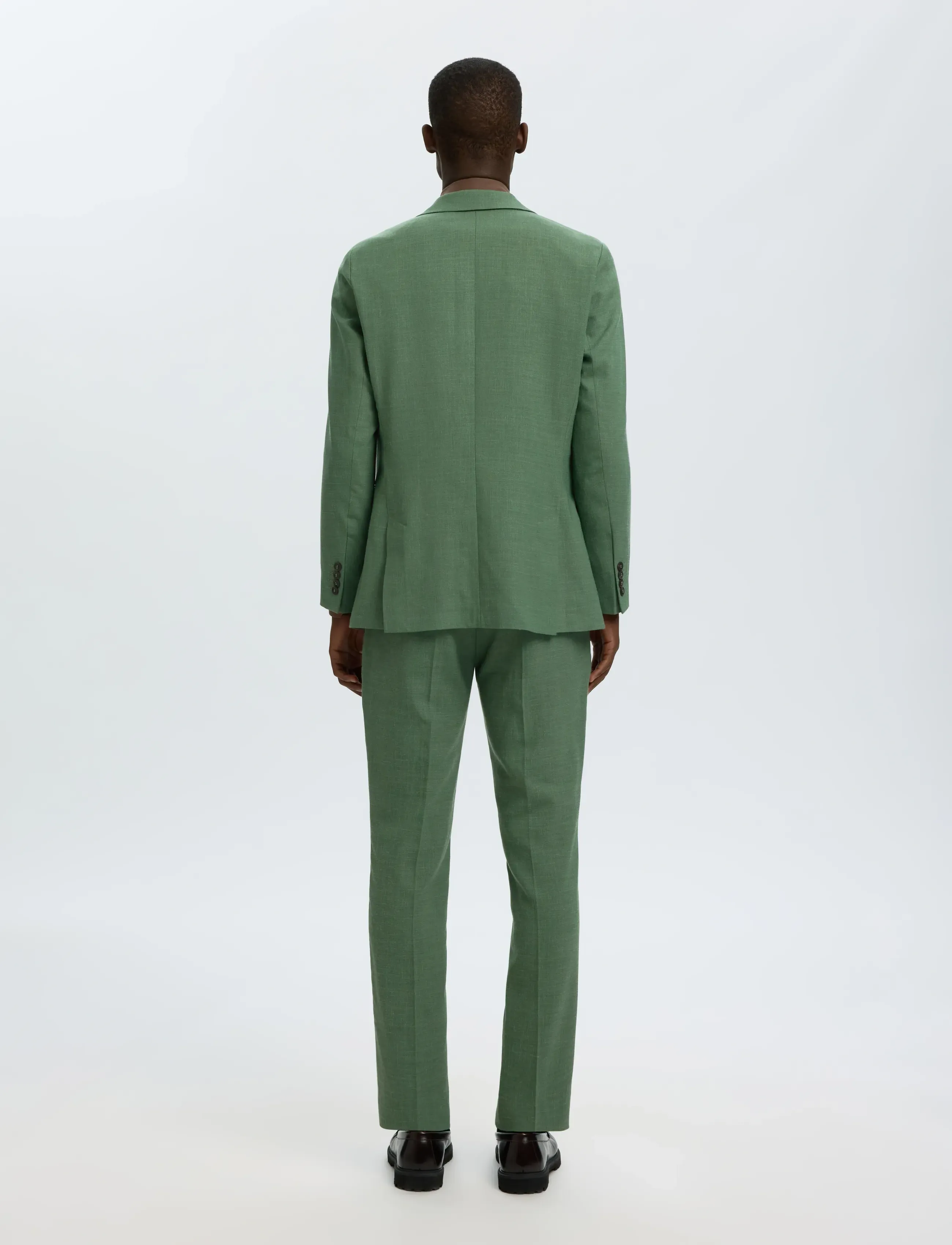 Selected - SLMSLIM-OASIS LINEN BLZ NOOS - enkeltradede blazere - olive green - 2