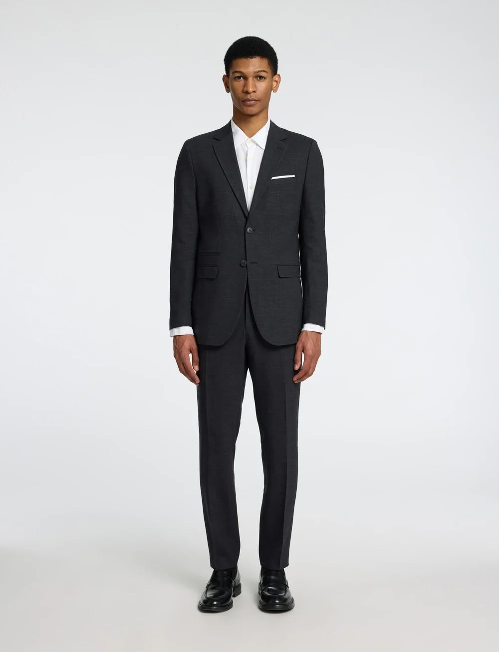 Selected - SLHSLIM-OASIS LINEN TRS NOOS - pantalons en lin - black - 0