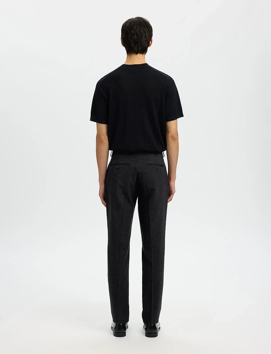 Selected - SLMSLIM-OASIS LINEN TRS NOOS - jakkesætbukser i hør - black - 2