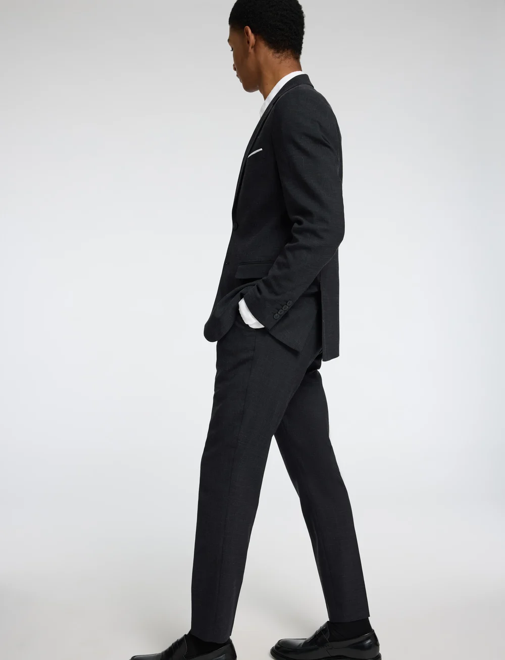 Selected - SLHSLIM-OASIS LINEN TRS NOOS - pantalons en lin - black - 4