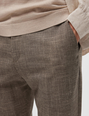 Selected Homme - SLHSLIM-OASIS LINEN TRS NOOS - linen trousers - dark sand melange - 6