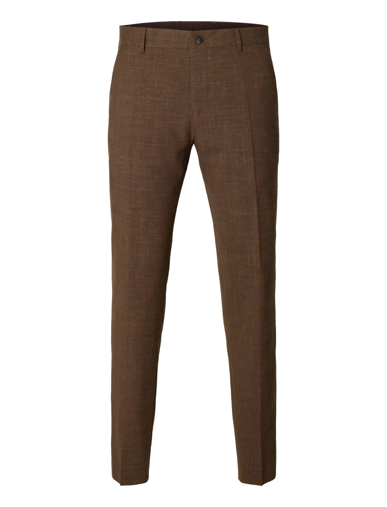 Selected SLMSLIM-OASIS LINEN TRS NOOS - Selected - DELICIOSO / brown