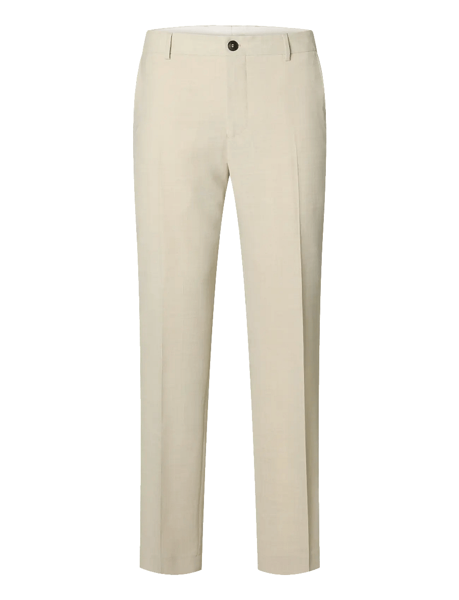 Selected - SLMSLIM-OASIS LINEN TRS NOOS - jakkesætbukser i hør - egret - 1