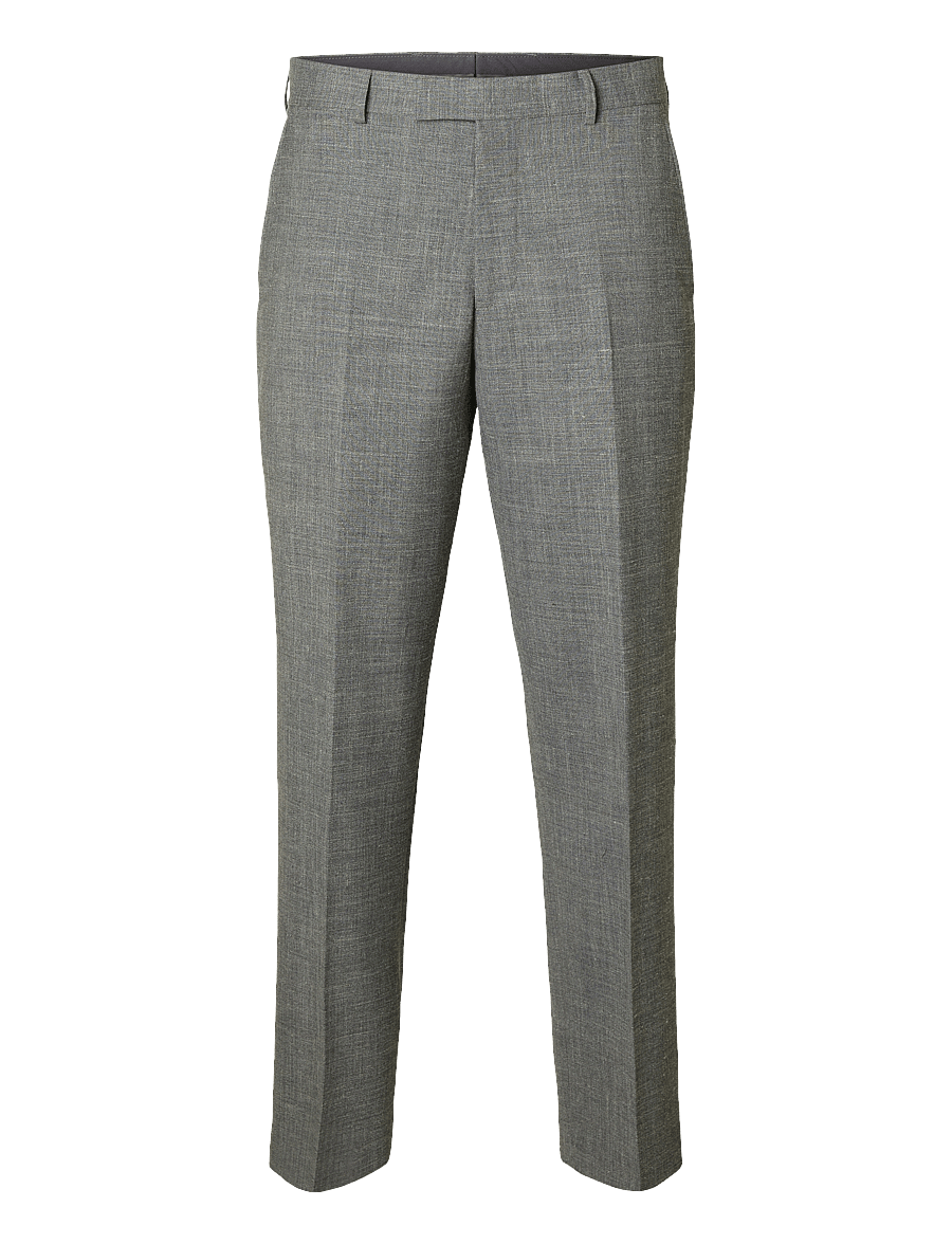Selected - SLMSLIM-OASIS LINEN TRS NOOS - jakkesætbukser i hør - grey - 1