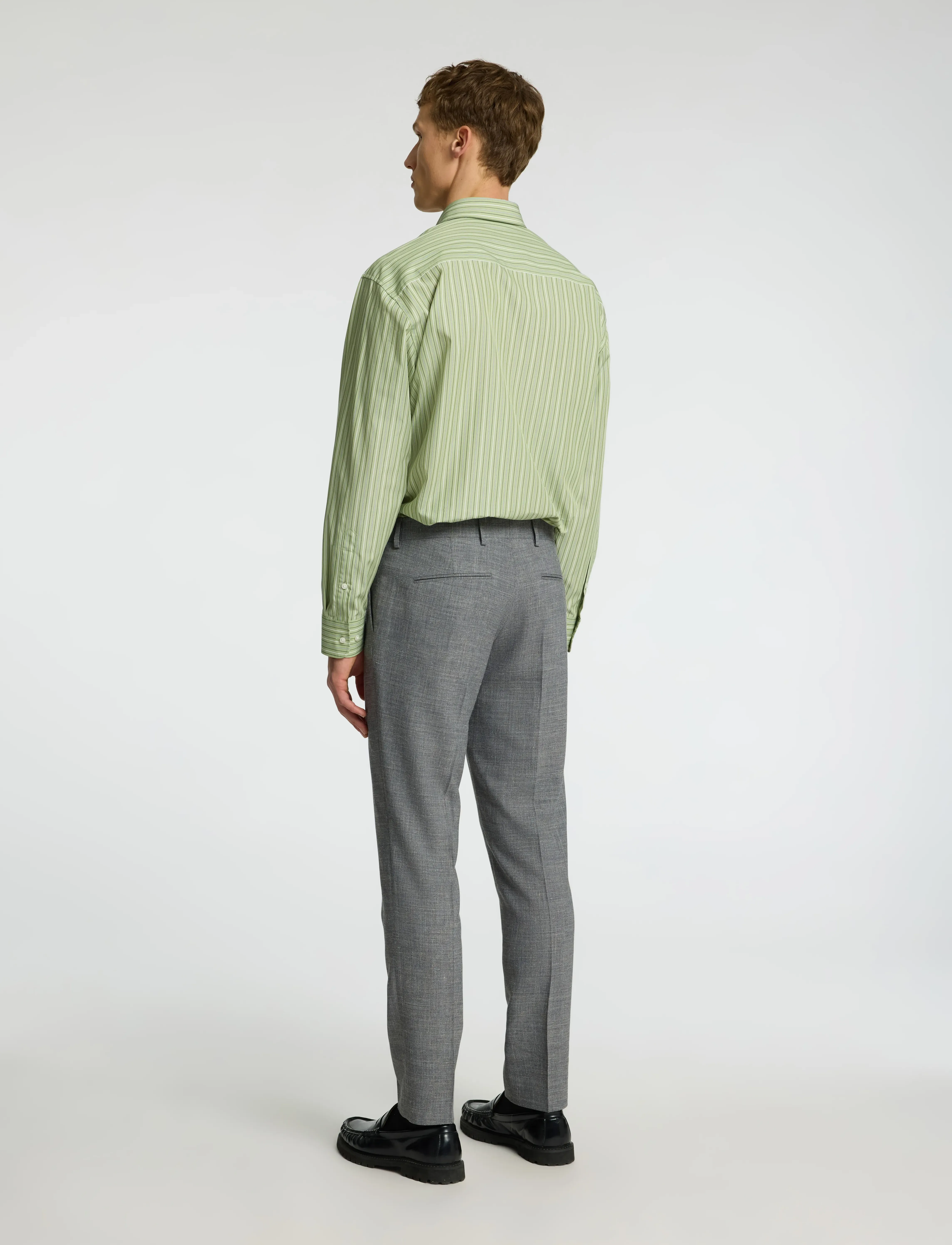 Selected - SLMSLIM-OASIS LINEN TRS NOOS - jakkesætbukser i hør - grey - 2