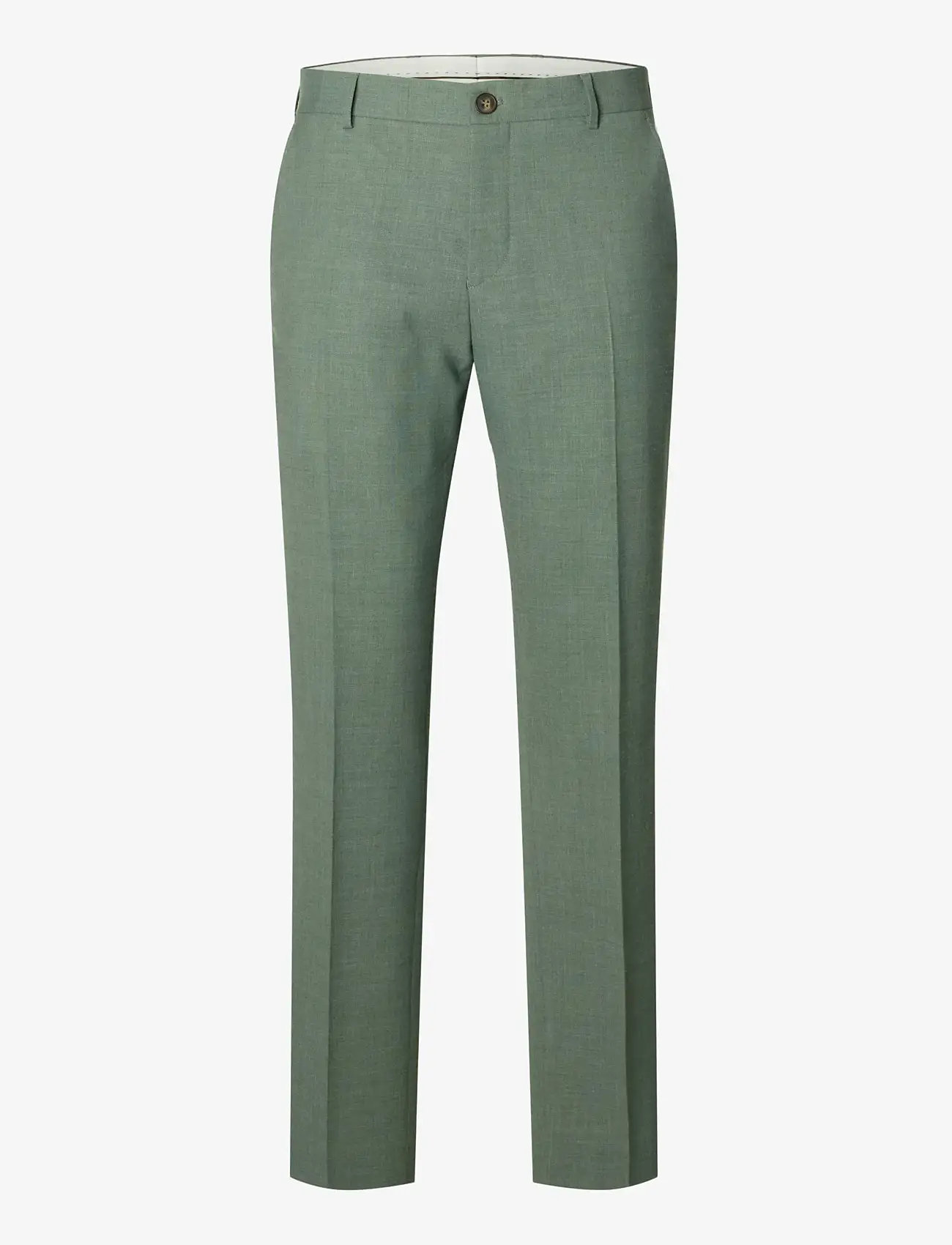Selected - SLMSLIM-OASIS LINEN TRS NOOS - jakkesætbukser i hør - light green melange - 1