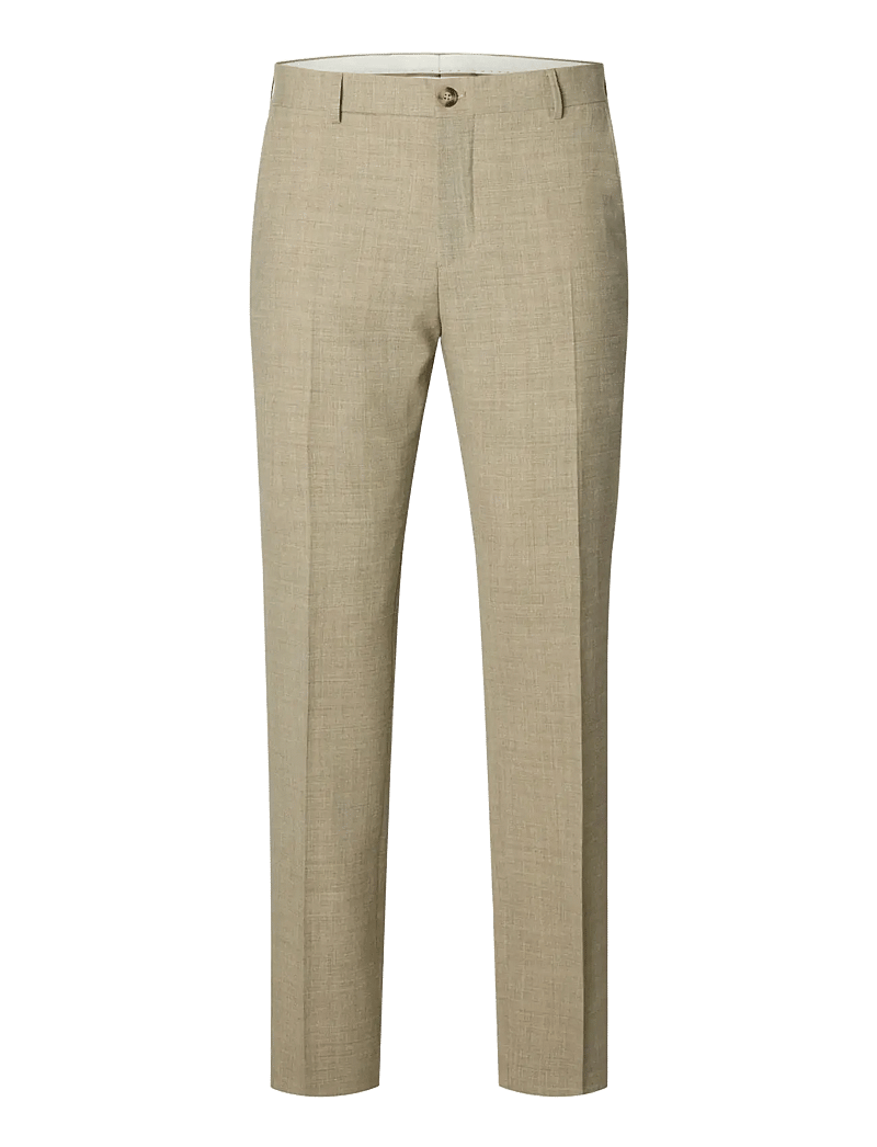 Selected - SLMSLIM-OASIS LINEN TRS NOOS - linne kostymbyxor - sand - 1