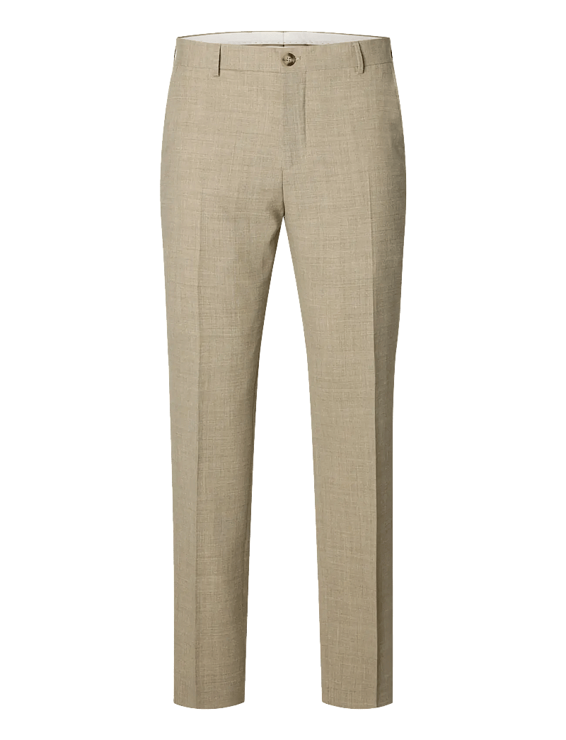 Selected - SLMSLIM-OASIS LINEN TRS NOOS - linne kostymbyxor - sand - 1