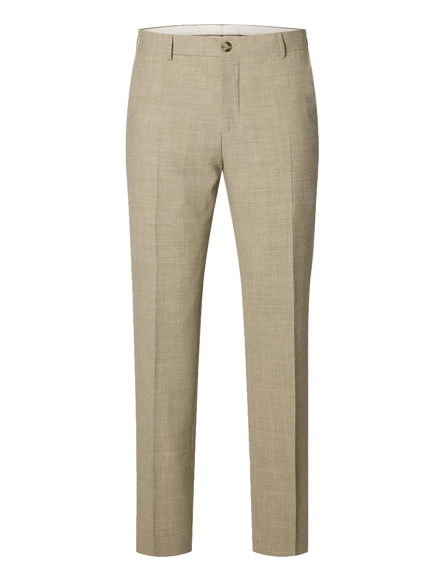 Selected - SLMSLIM-OASIS LINEN TRS NOOS - lininės kostiuminės kelnės - sand - 1