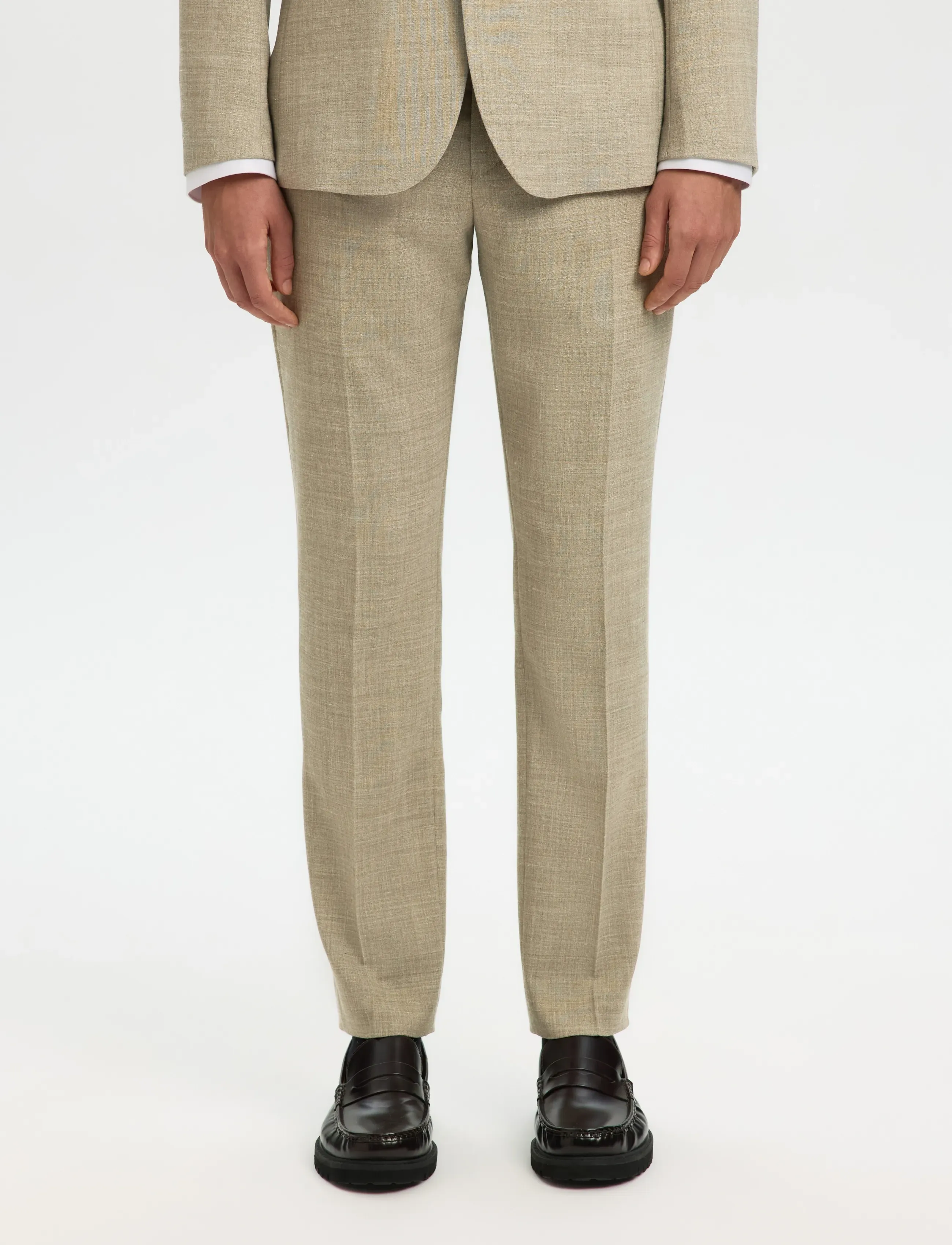 Selected SLMSLIM-OASIS LINEN TRS NOOS - Selected - SAND / beige
