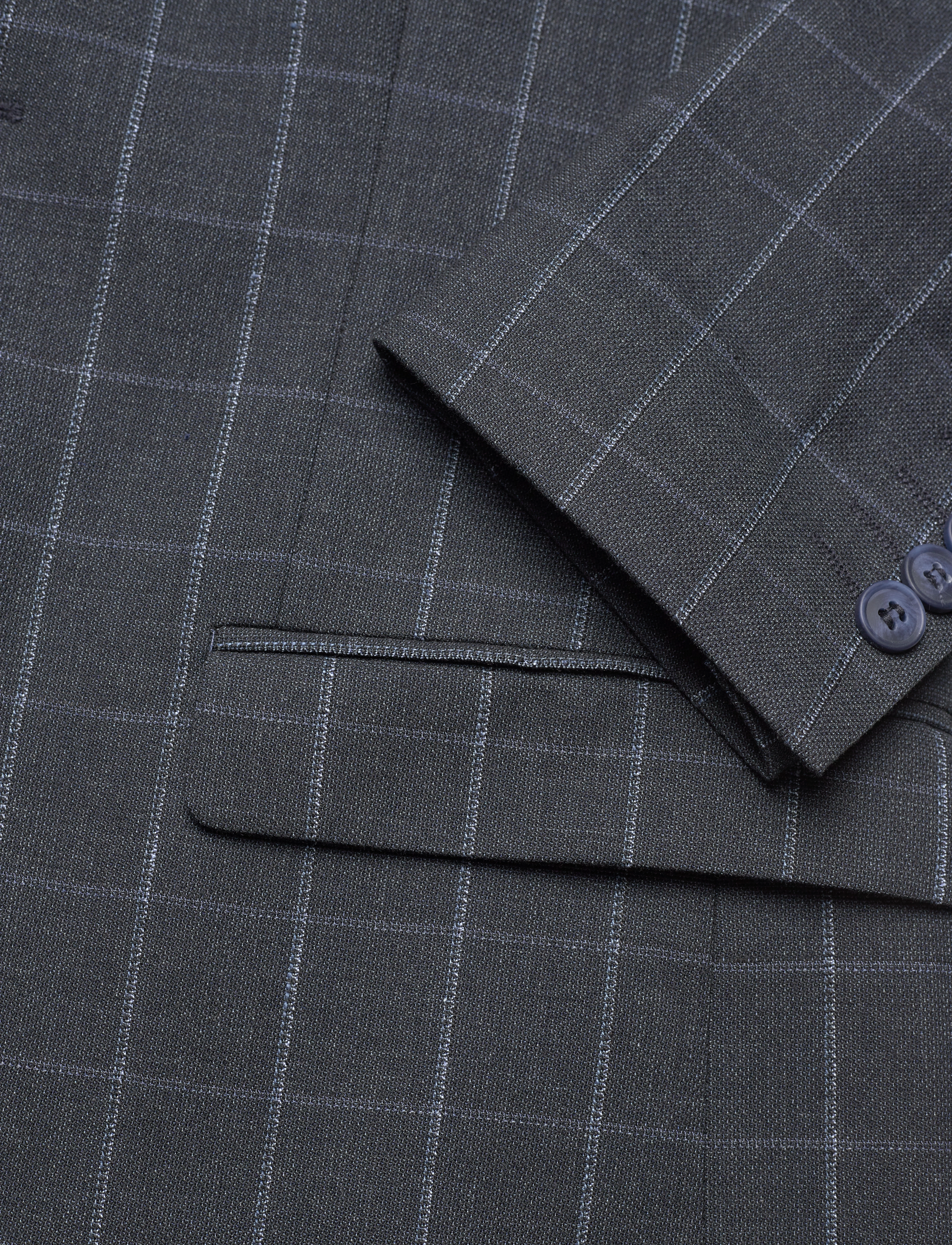 Selected - SLHSLIM-OASIS LINEN NAVY CHK BLZ B NOOS - navy blazer - 3