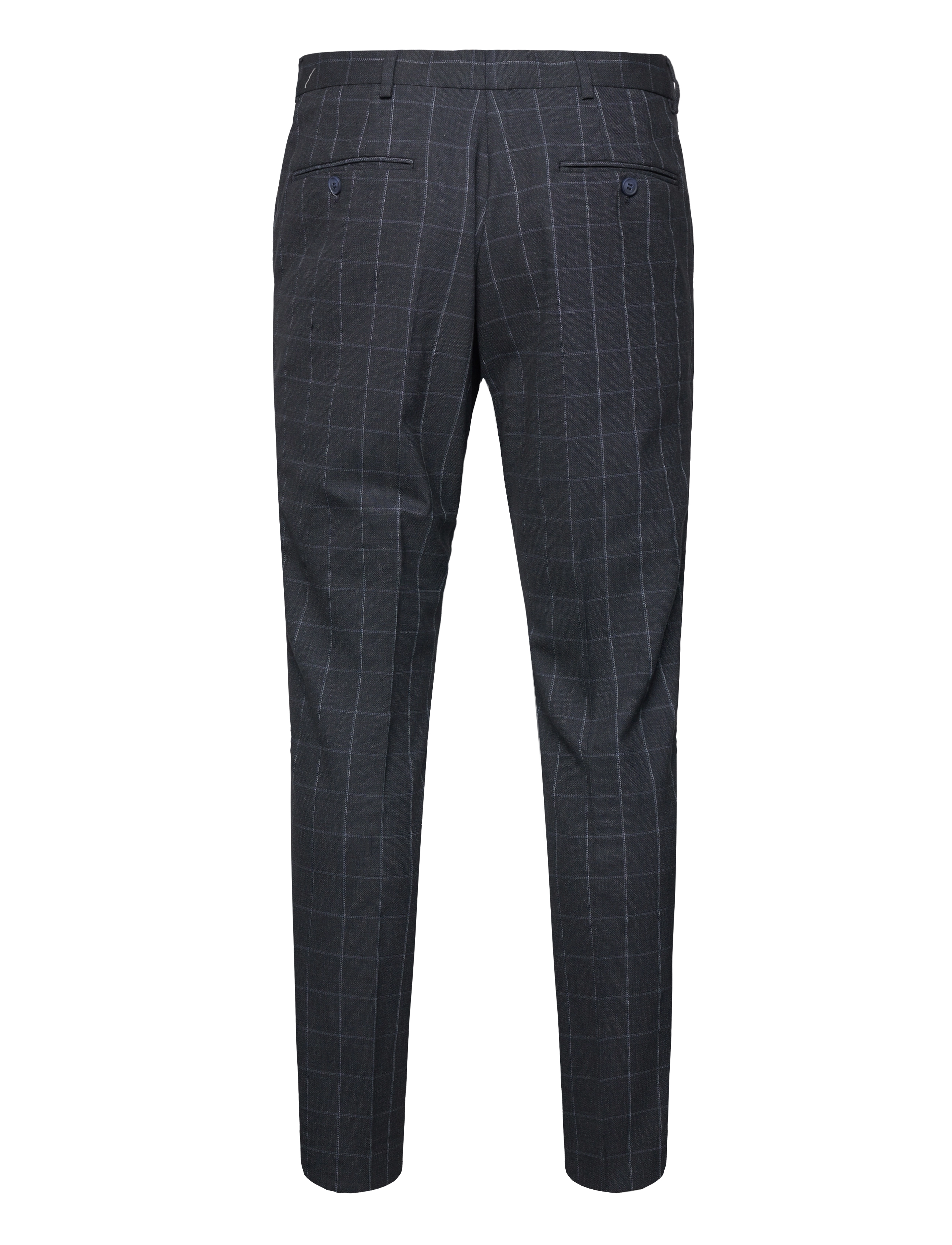 Selected Homme - SLHSLIM-OASIS LINEN NAVY CHK TRS B NOOS - navy blazer - 1