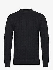 Selected Homme - SLHRYAN STRUCTURE CREW NECK W - megztiniai su apvalios formos apykakle - black - 0