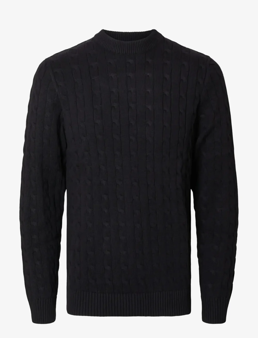 Selected - SLHRYAN STRUCTURE CREW NECK - pyöreäaukkoiset - black - 1