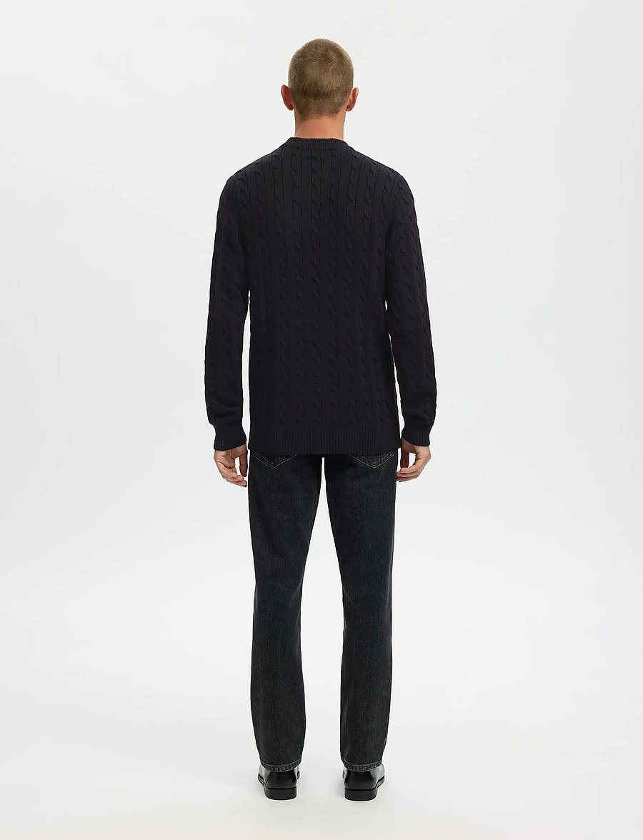 Selected - SLHRYAN STRUCTURE CREW NECK - rund hals - black - 3