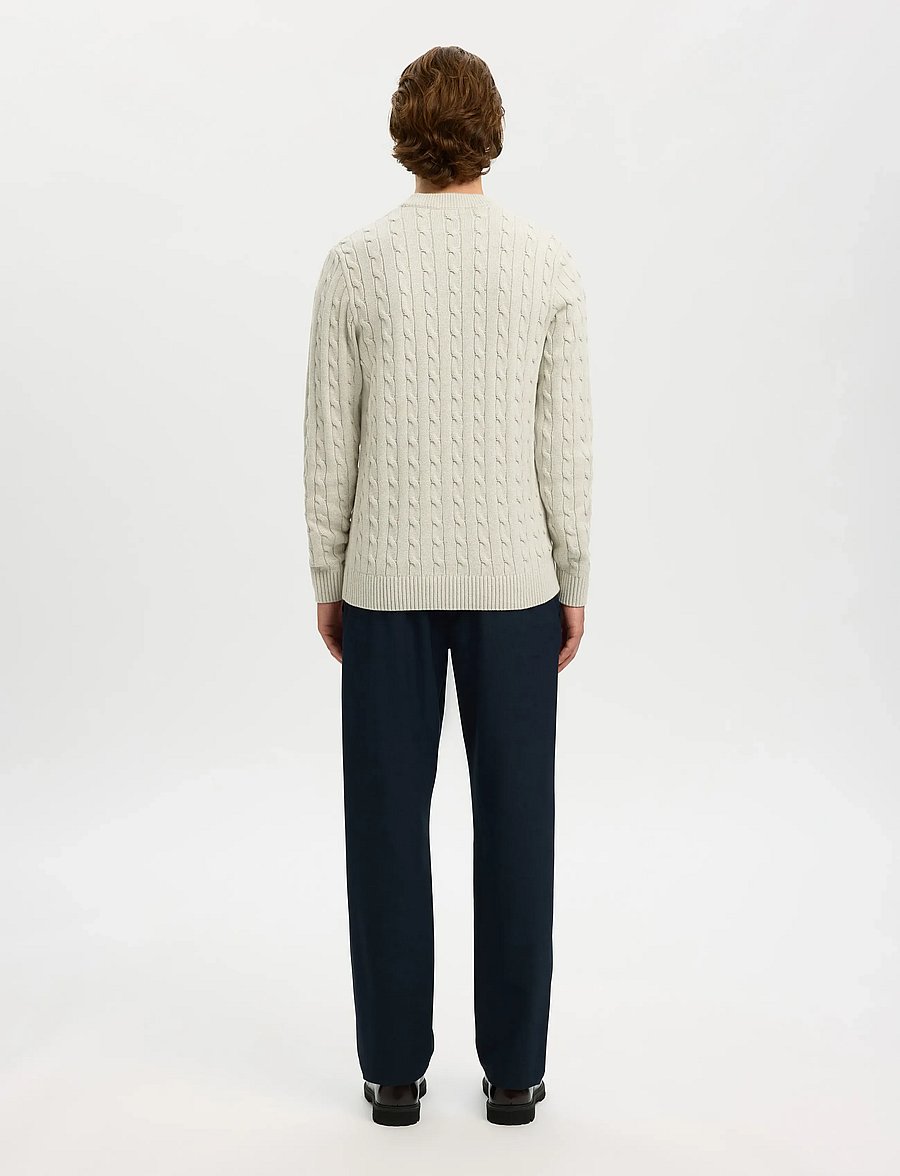 Selected - SLHRYAN STRUCTURE CREW NECK - rund hals - bone white - 3