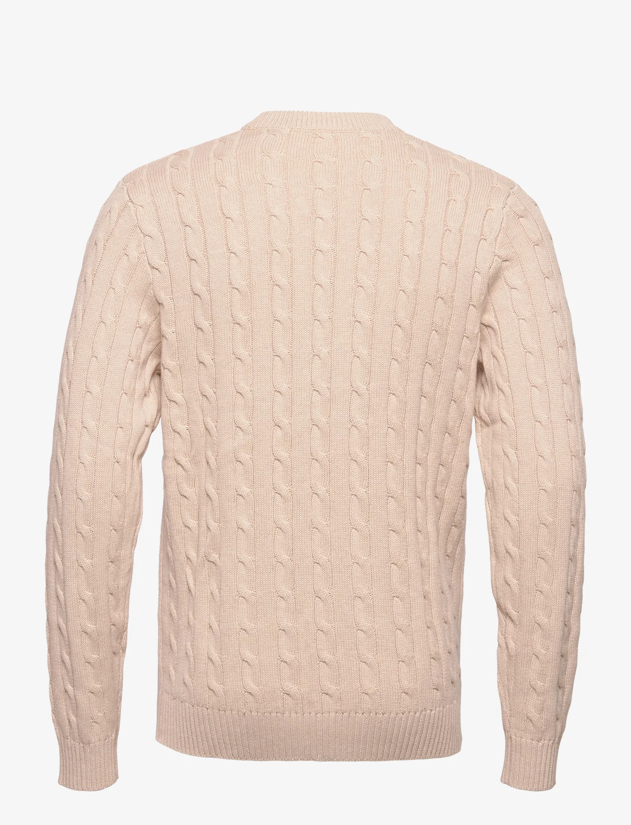 Selected Homme - SLHRYAN STRUCTURE CREW NECK W - knitted round necks - bone white - 1
