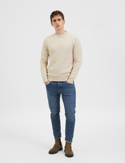 Selected Homme - SLHRYAN STRUCTURE CREW NECK W - perusneuleet - bone white - 6