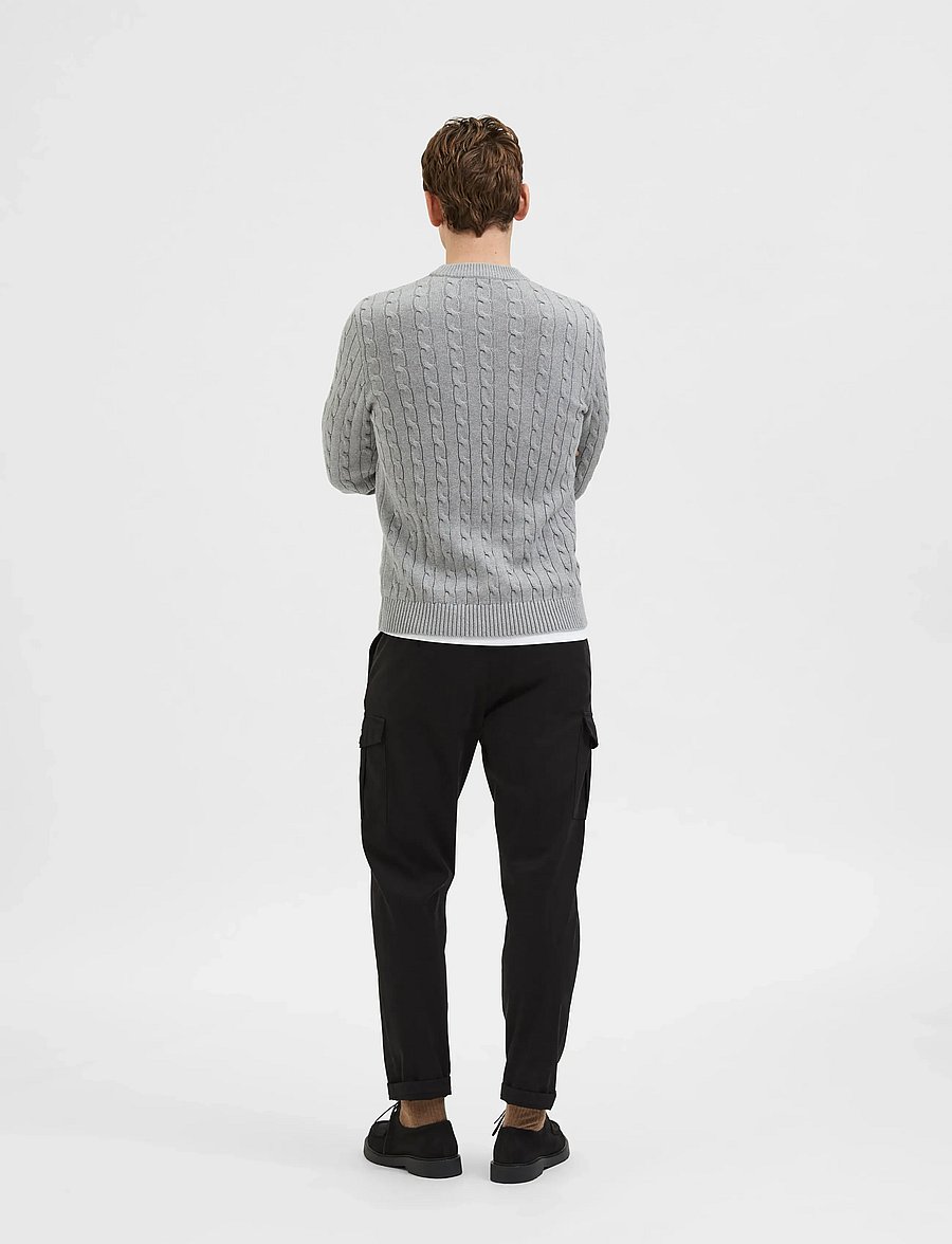 Selected - SLHRYAN STRUCTURE CREW NECK - rundhals - medium grey melange - 3