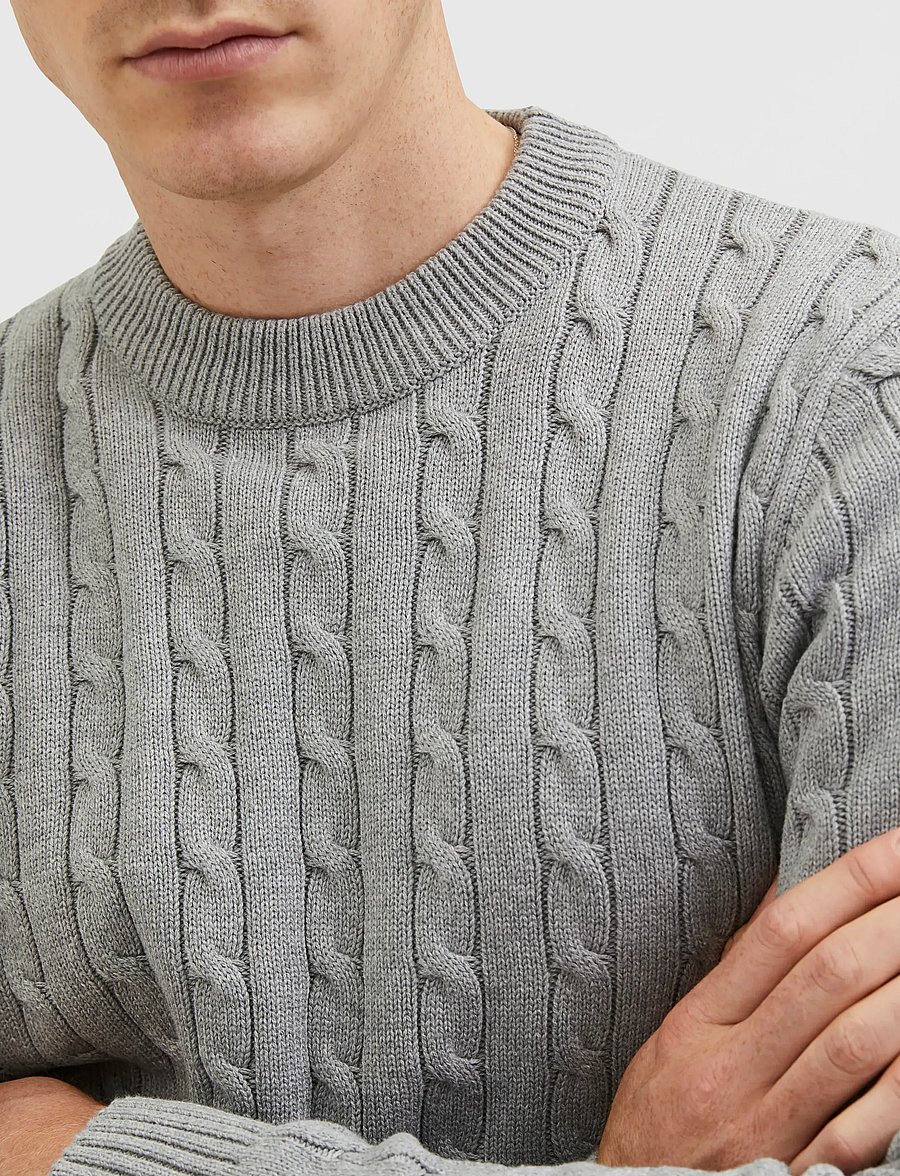 Selected - SLHRYAN STRUCTURE CREW NECK - rundhals - medium grey melange - 5