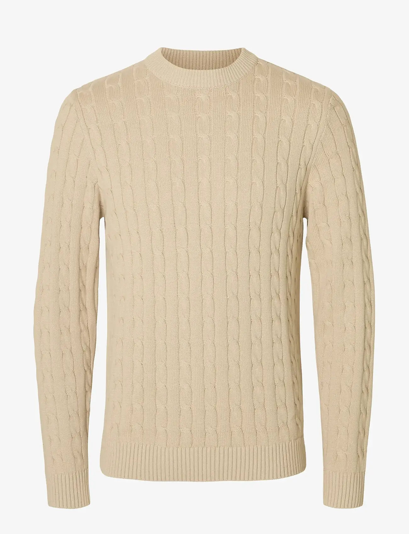 Selected - SLHRYAN STRUCTURE CREW NECK - rund hals - oatmeal - 1