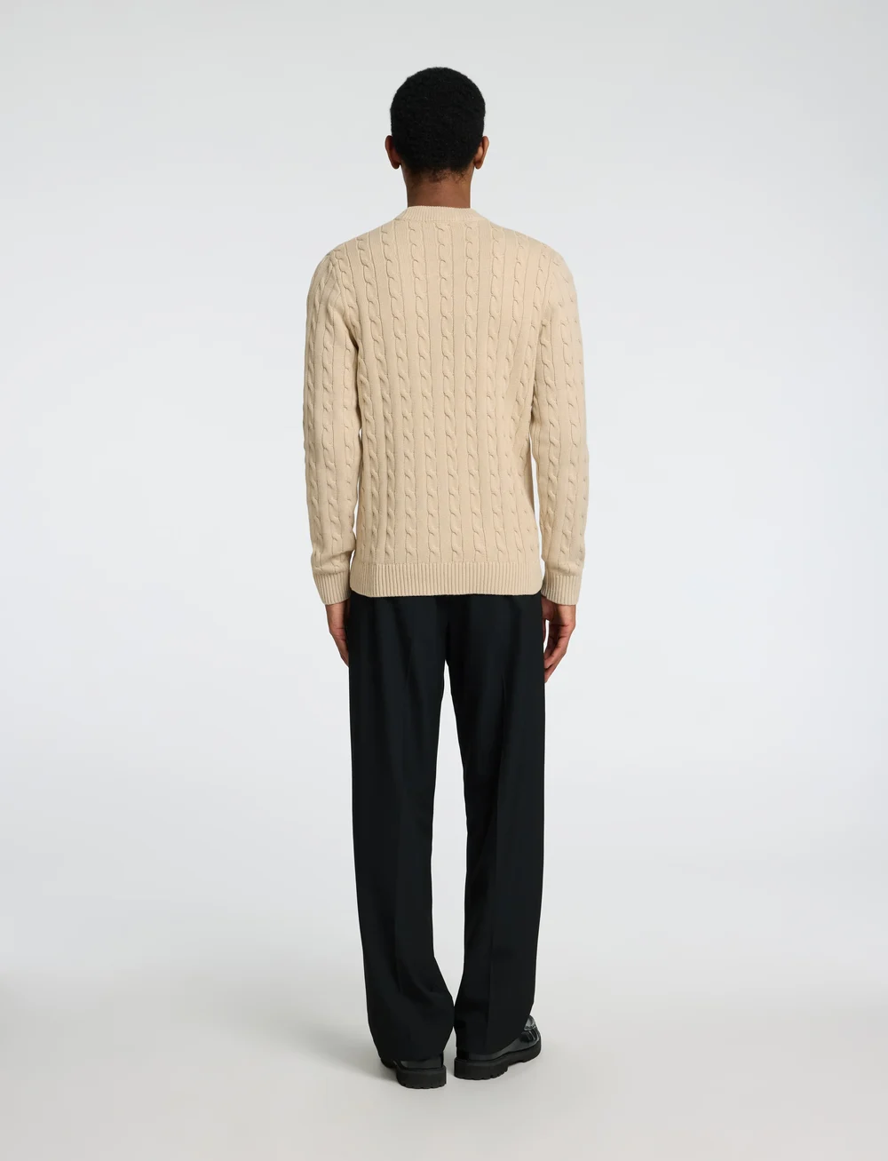 Selected - SLHRYAN STRUCTURE CREW NECK - Ümmarguse kaelusega kudumid - oatmeal - 2