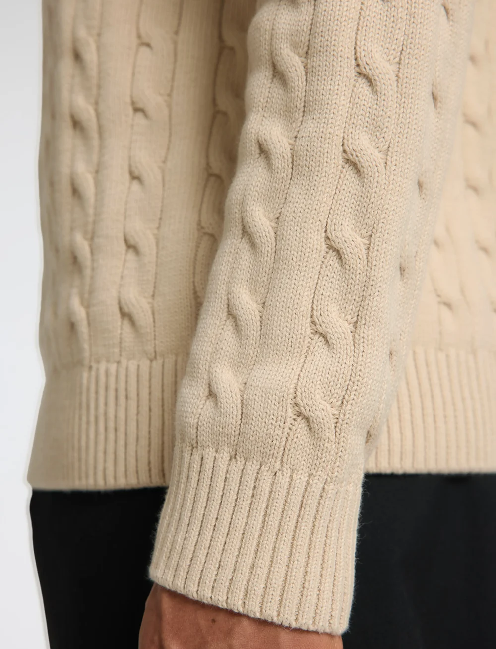 Selected - SLHRYAN STRUCTURE CREW NECK - Ümmarguse kaelusega kudumid - oatmeal - 3