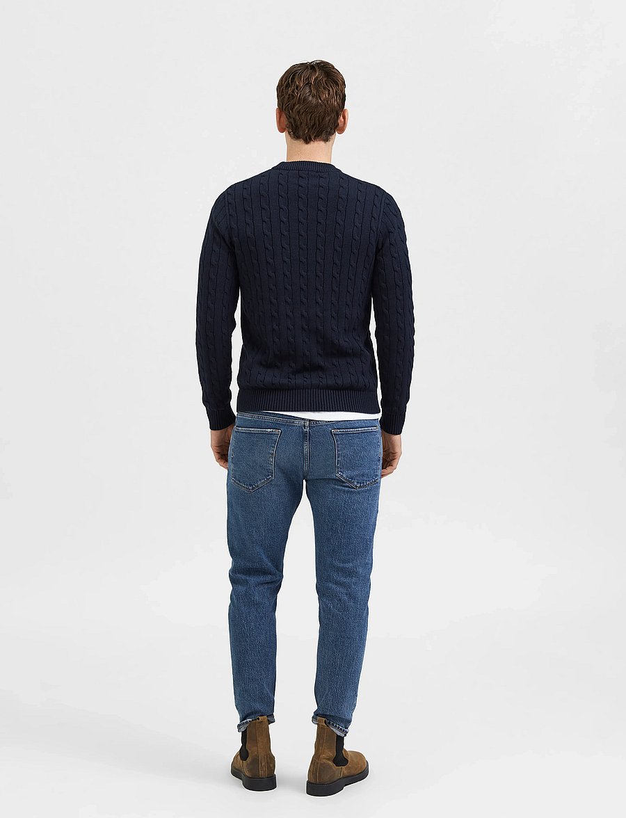 Selected - SLHRYAN STRUCTURE CREW NECK - rund hals - sky captain - 3