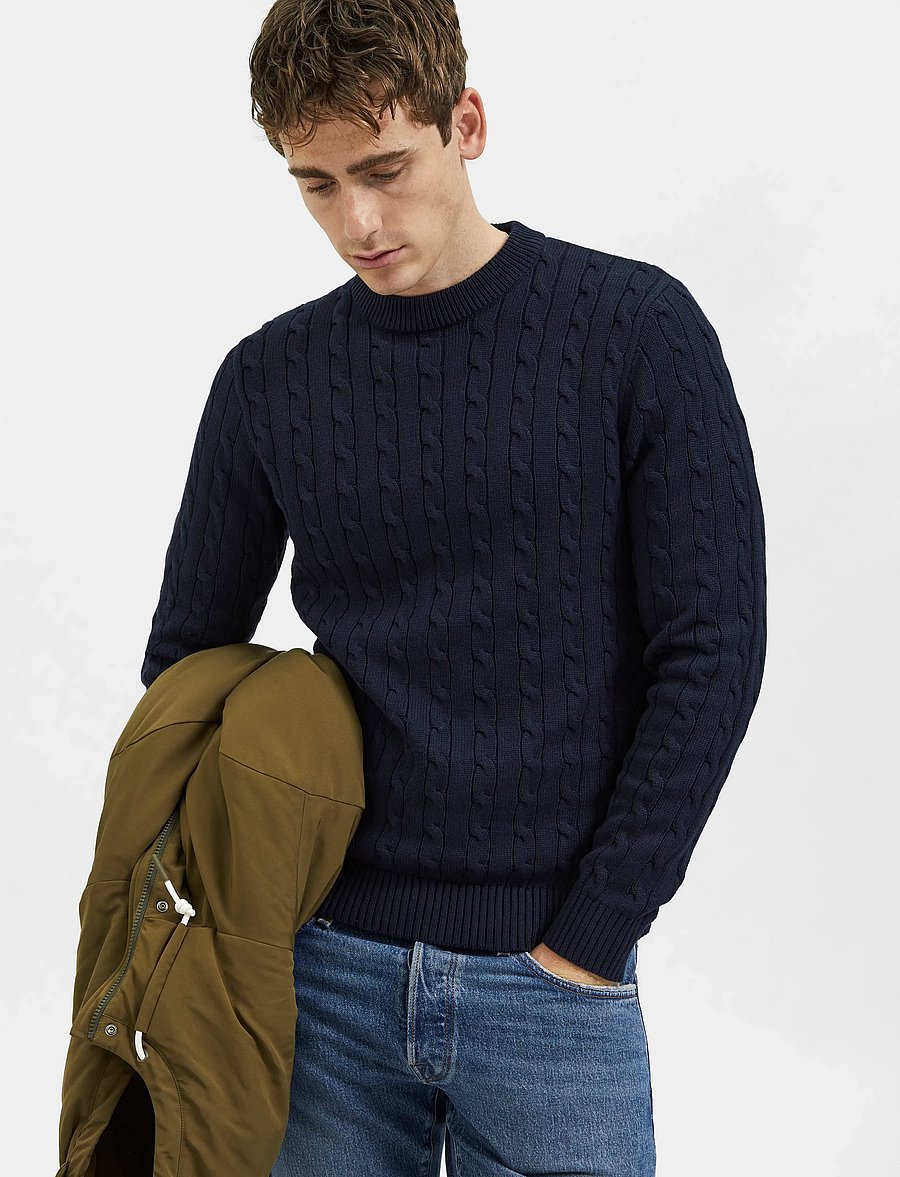 Selected - SLHRYAN STRUCTURE CREW NECK - rund hals - sky captain - 4