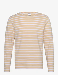 SLHBRIAC STRIPE LS O-NECK TEE, Selected Homme