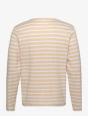 Selected Homme - SLHBRIAC STRIPE LS O-NECK TEE - långärmade t-shirts - angora - 1