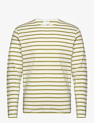 Selected Homme - SLHBRIAC STRIPE LS O-NECK TEE - zemākās cenas - cloud dancer - 0