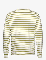 Selected Homme - SLHBRIAC STRIPE LS O-NECK TEE - long-sleeved t-shirts - cloud dancer - 1