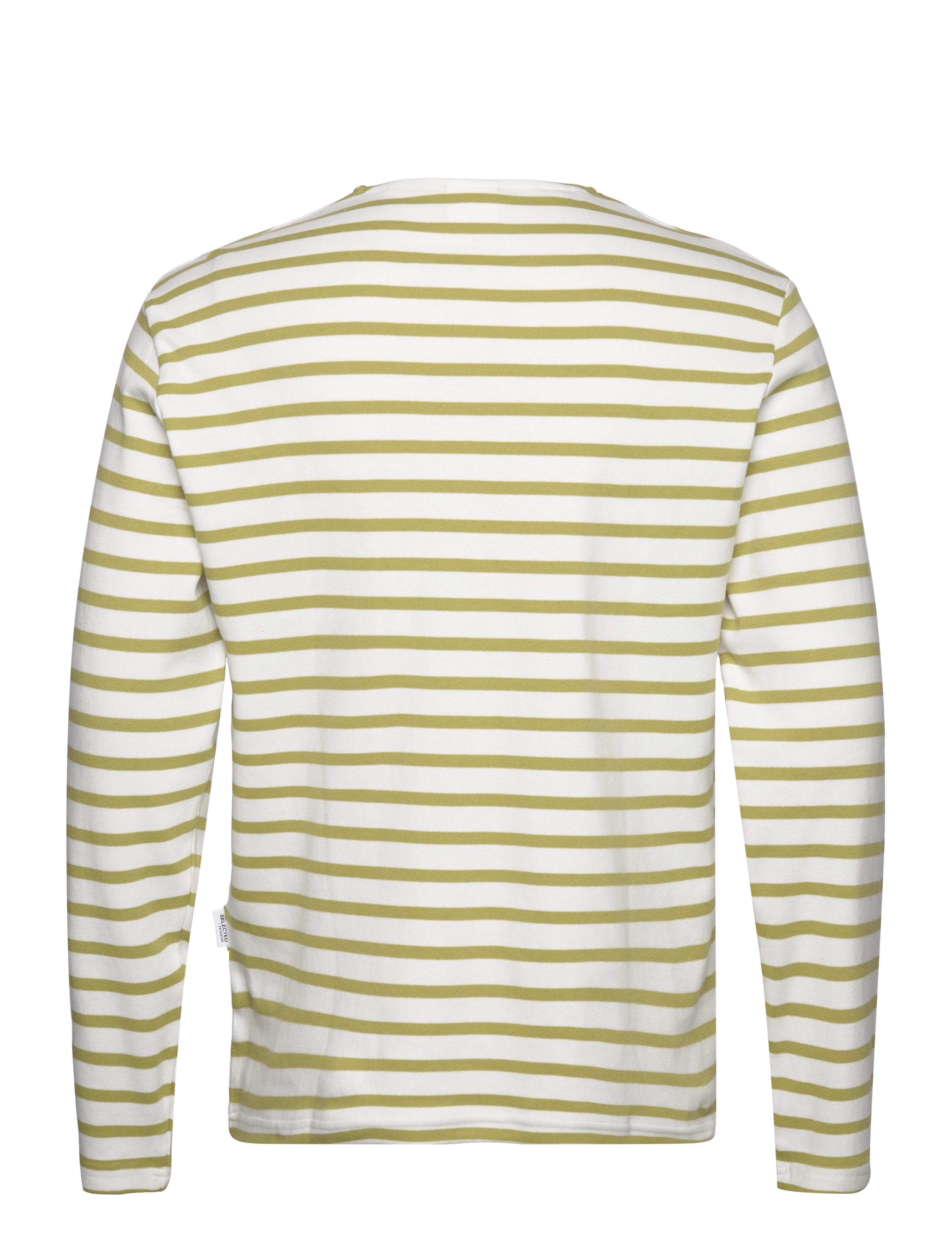 Selected Homme - SLHBRIAC STRIPE LS O-NECK TEE - cloud dancer - 1