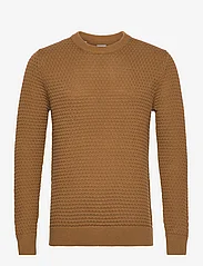Selected Homme - SLHREMY LS KNIT ALL STU CREW NECK W CAMP - perusneuleet - breen - 0