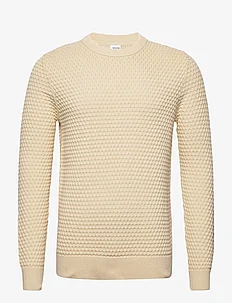 SLHREMY LS KNIT ALL STU CREW NECK W CAMP, Selected Homme