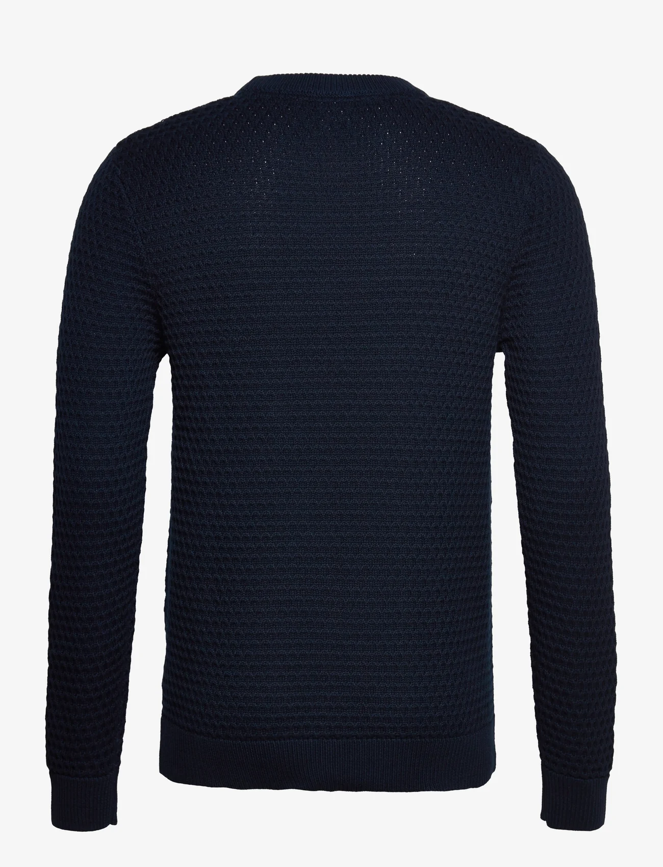 Selected Homme - SLHREMY LS KNIT ALL STU CREW NECK W CAMP - basic-strickmode - dark sapphire - 1