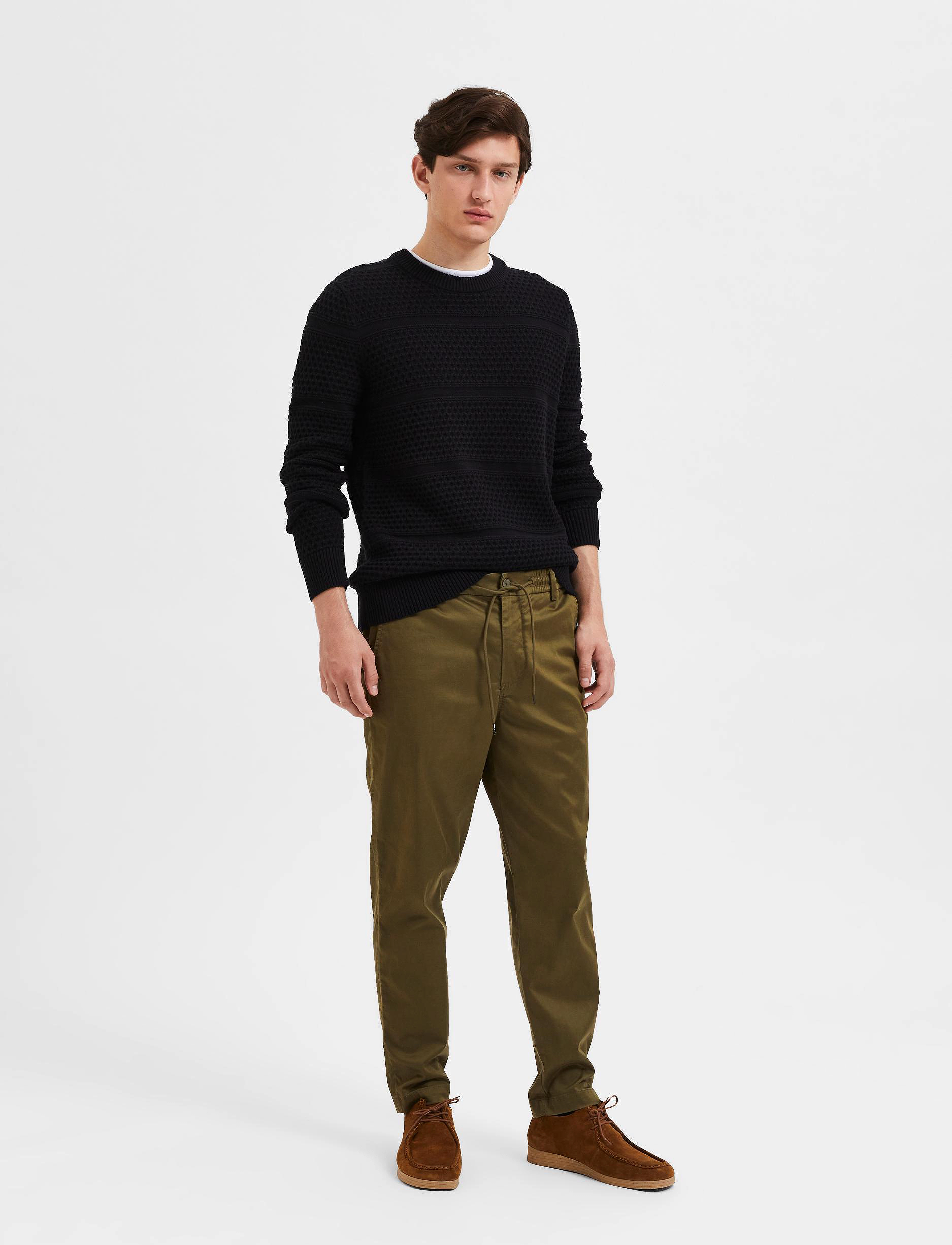 Selected Homme - SLH SLIM-TAPERED OROS PANT W - burnt olive - 3