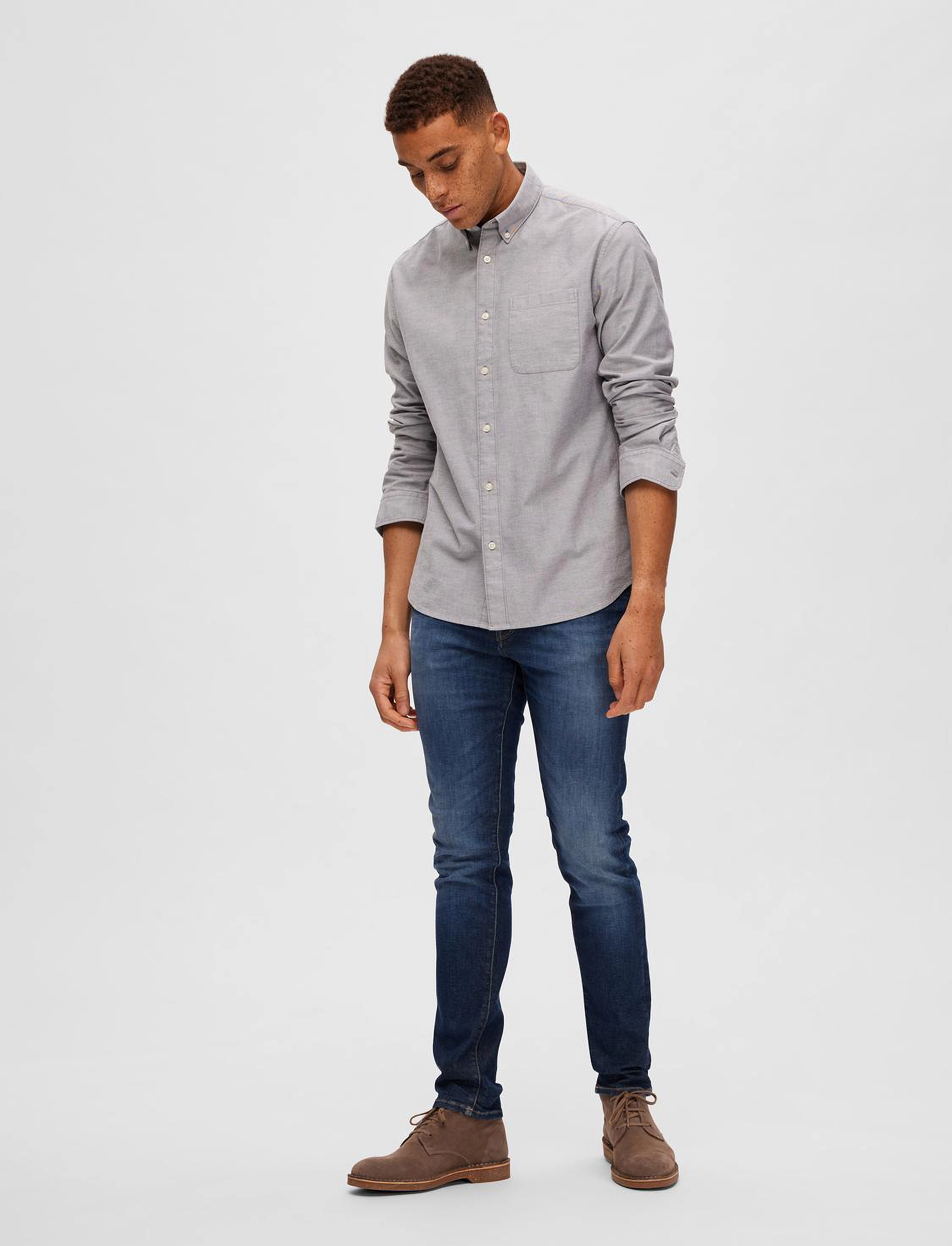 Selected - SLH175-SLIMLEON 31604 D.BLUE SOFT NOOS - dark blue denim - 4