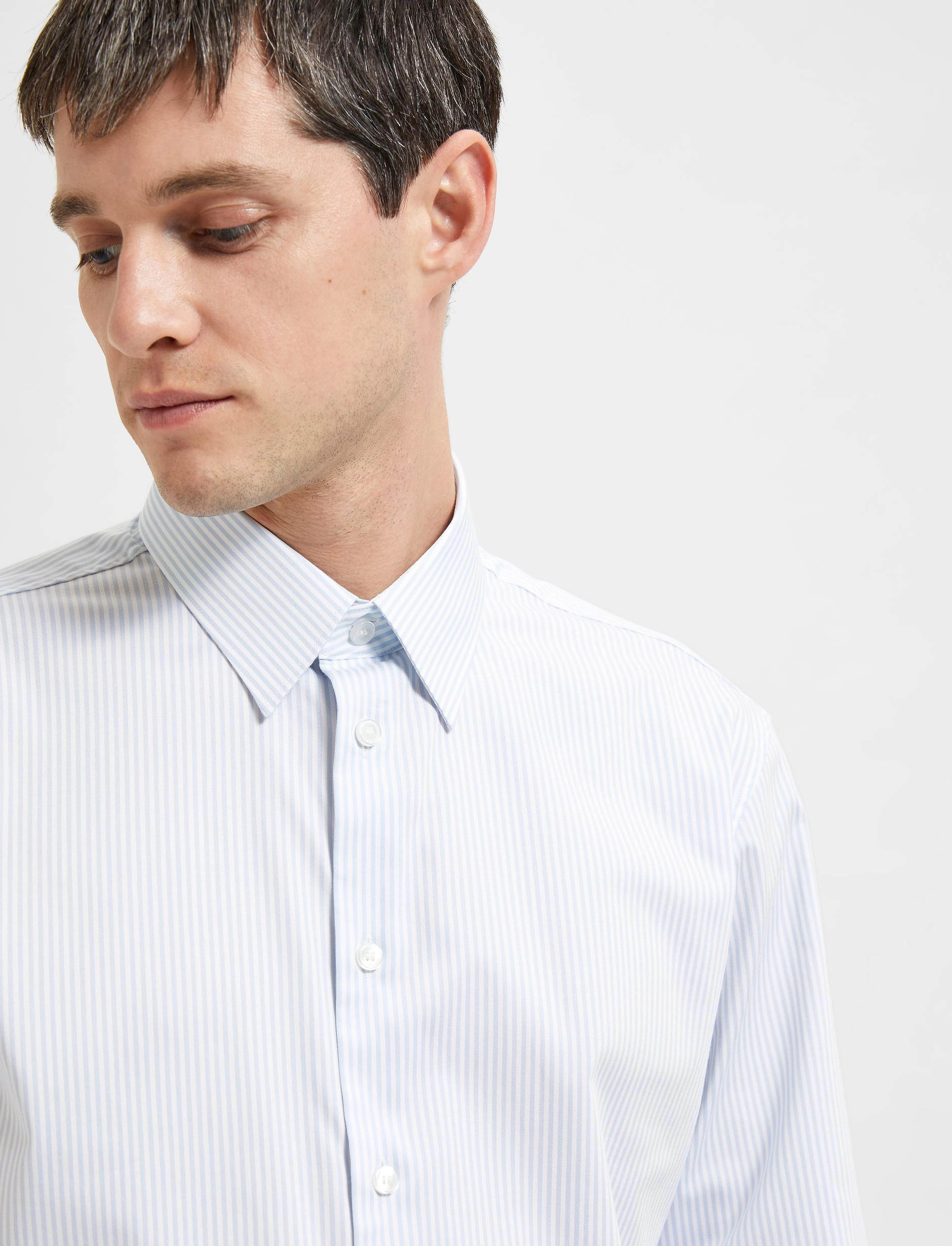 Selected Homme - SLHSLIMNATHAN-STRIPE SHIRT LS NOOS - skyway - 5