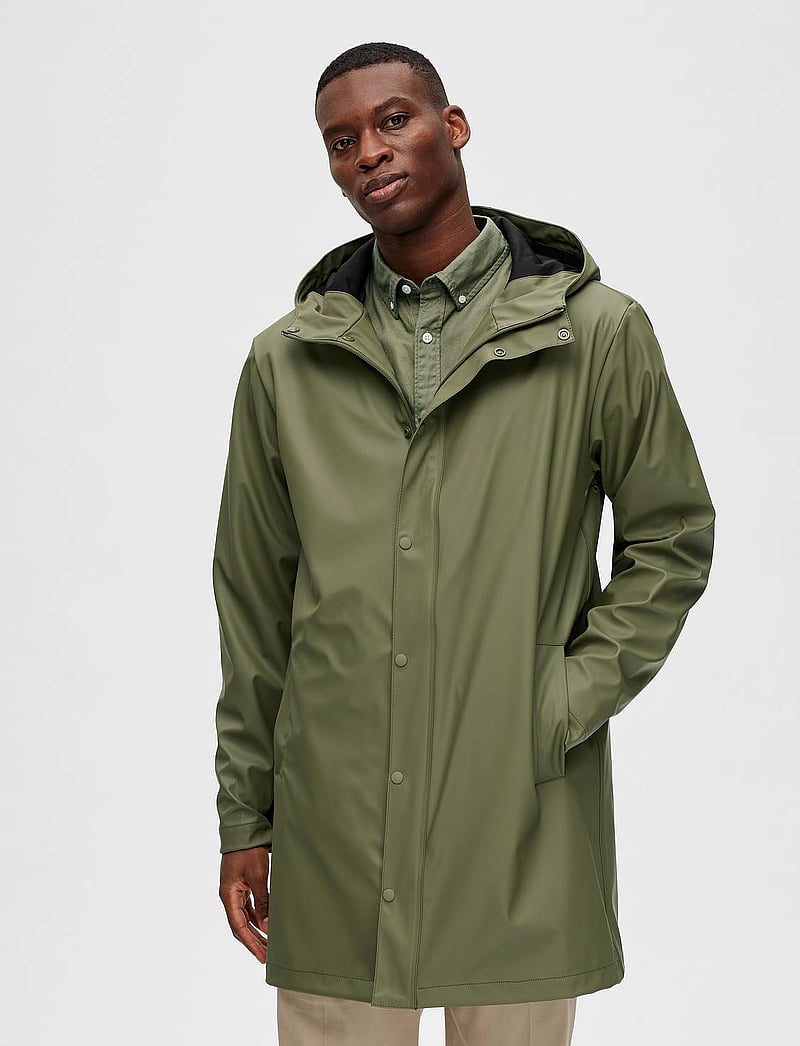 Selected - SLHMAGNUS RAIN JKT - regnjakker - deep lichen green - 0