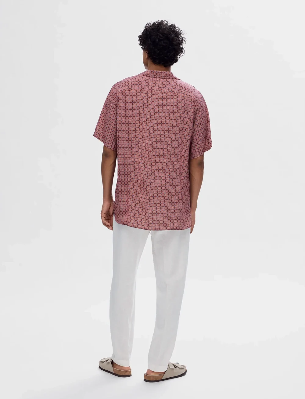 Selected - SLHRELAXVERO SHIRT SS AOP B - kurzarmhemden - cameo rose - 2