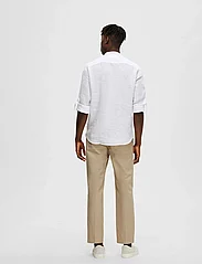 Selected Homme - SLHREGKYLIAN-LINEN SHIRT LS BAND - linen shirts - bright white - 3