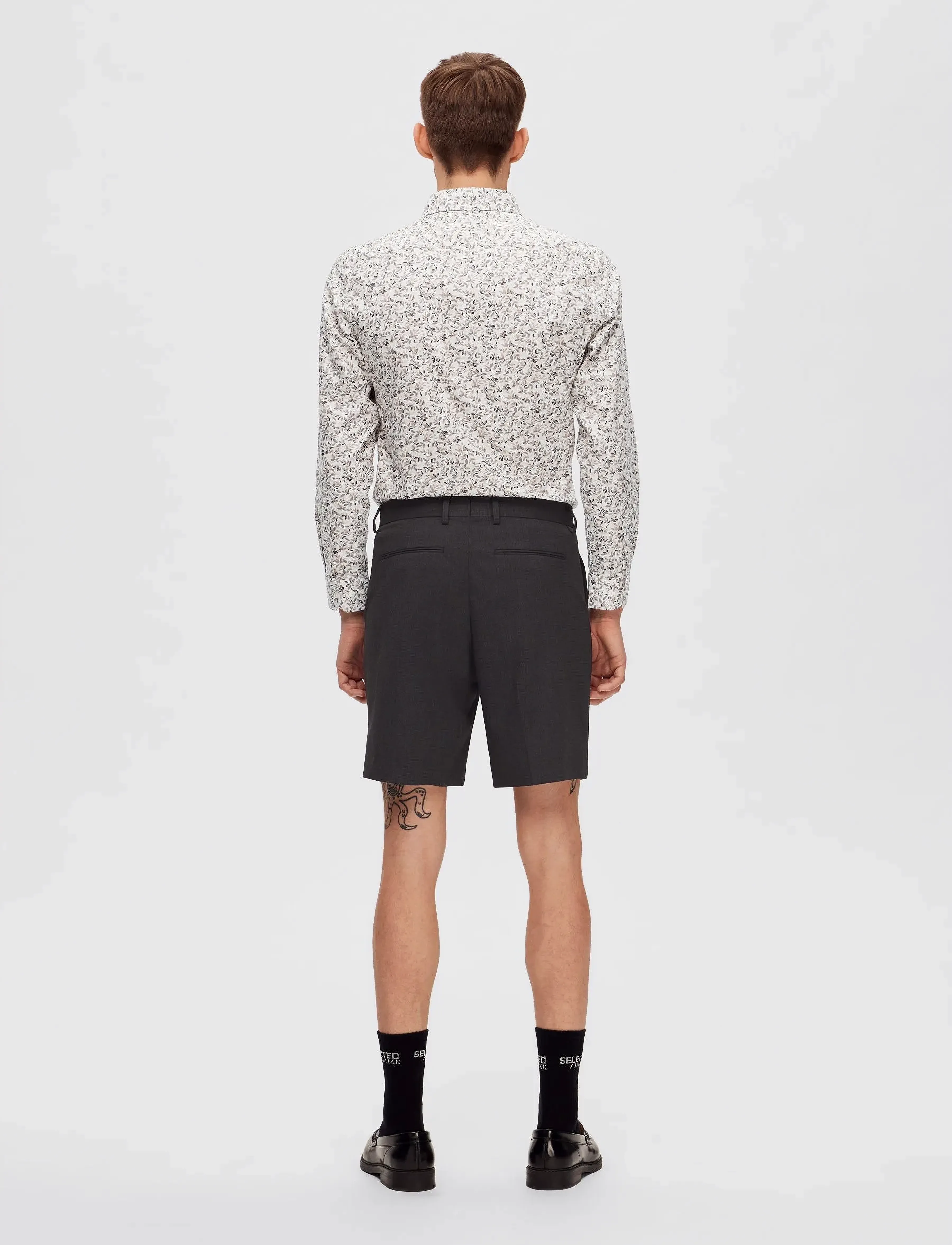 Selected - SLHSLIM-ADAM SHORTS B - laveste priser - medium grey melange - 3